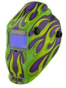 APG8735SGC Big Window 8735 Auto Darkening Welding Helmet - Purple/Green Flame APG8735SGC Big Window 8735 Auto Darkening Welding Helmet - Purple/Green Flame