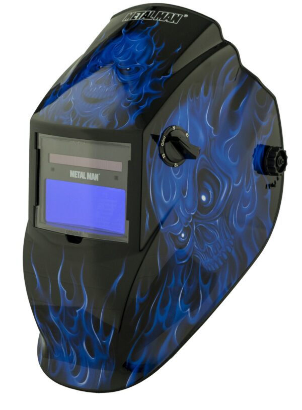 ASF8650SGC Auto Darkening Welding Helmet - Blue Skull ASF8650SGC Auto Darkening Welding Helmet - Blue Skull
