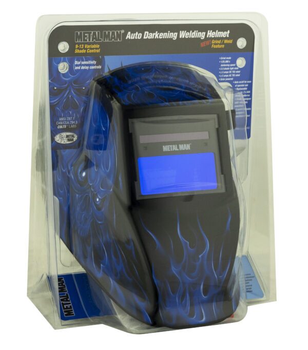 ASF8650SGC Auto Darkening Welding Helmet - Blue Skull ASF8650SGC Auto Darkening Welding Helmet - Blue Skull