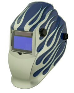 ASB8735SGC-R Big Window 8735 Auto Darkening Welding Helmet - Blue/Silver Flame ASB8735SGC-R Big Window 8735 Auto Darkening Welding Helmet - Blue/Silver Flame