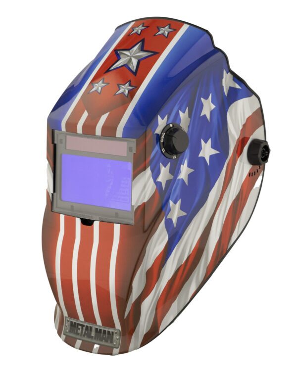 APA8735SGC Big Window 8735 Auto Darkening Welding Helmet - Patriotic