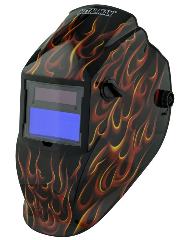 ARF8550SGC Auto Darkening Welding Helmet - Red Real Flame