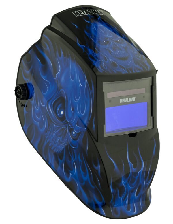 ASF8650SGC Auto Darkening Welding Helmet - Blue Skull