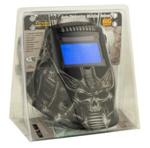 ATEC8735SGC Big Window 8735 Auto Darkening Welding Helmet - Gray Techo Skull